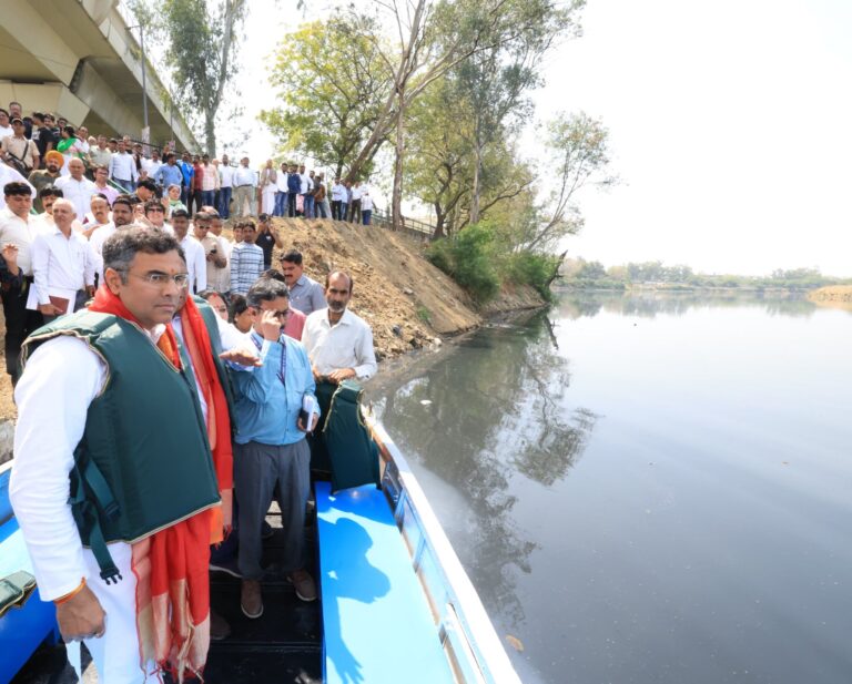 Delhi Minister Parvesh Sahib Singh Verma orders Engineers to Travel by Boat for Sahibi River Revival