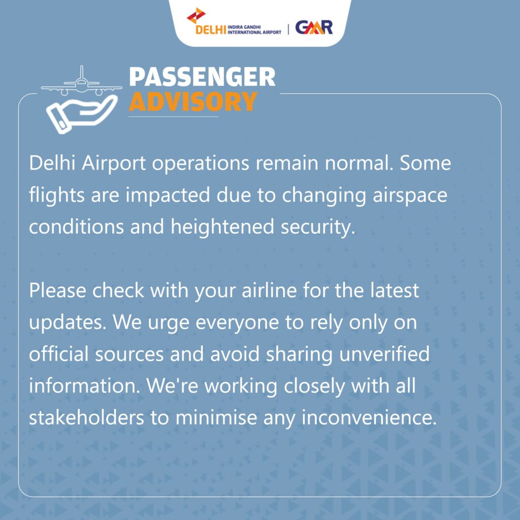 Delhi International Airport Assures Normal Operations Amid Heightened Security Delhi International Airport Assures Normal Operations Amid Heightened Security