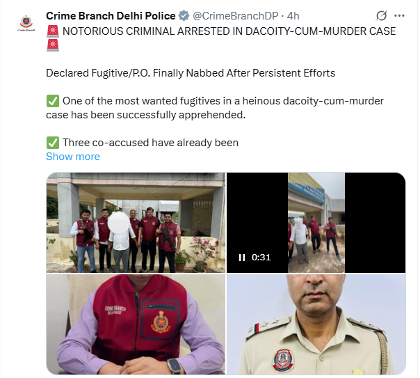 Proclaimed Offender in 2015 Delhi Dacoity-Murder Case Arrested from Greater Noida: Crime Branch Proclaimed Offender in 2015 Delhi Dacoity-Murder Case Arrested from Greater Noida: Crime Branch
