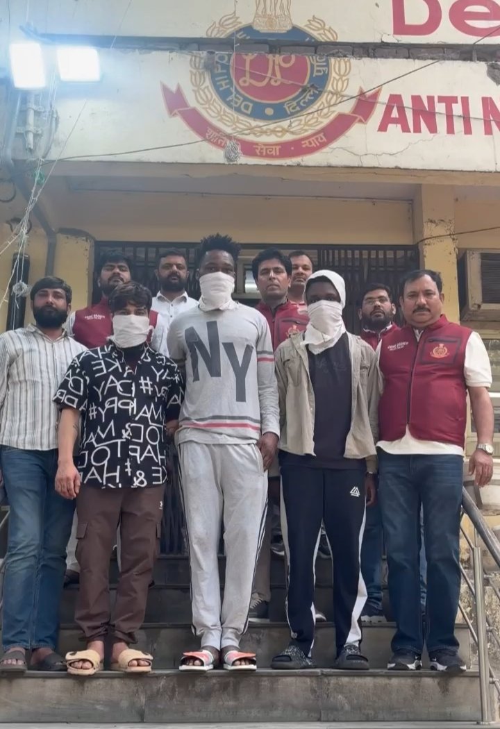 ₹1 Crore MDMA Drug Cartel Busted in Delhi; 4 Arrested Including Two Nigerian Nationals