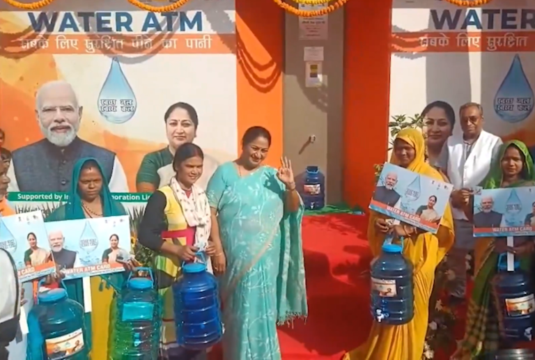 CM Rekha Gupta Inaugurates Water ATM in Pitampura, 2,000 LPH RO Plant to Tackle Water Shortage