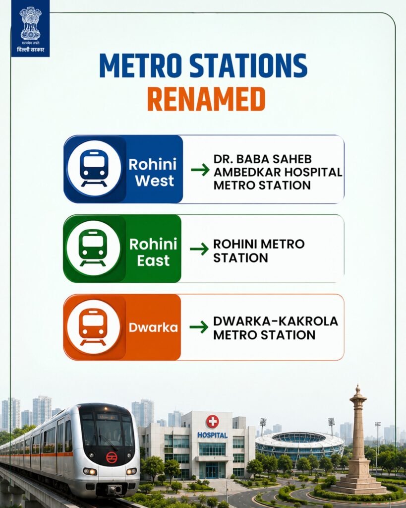 Delhi Government Renames Hospitals, Metro Stations And Public Spaces ...