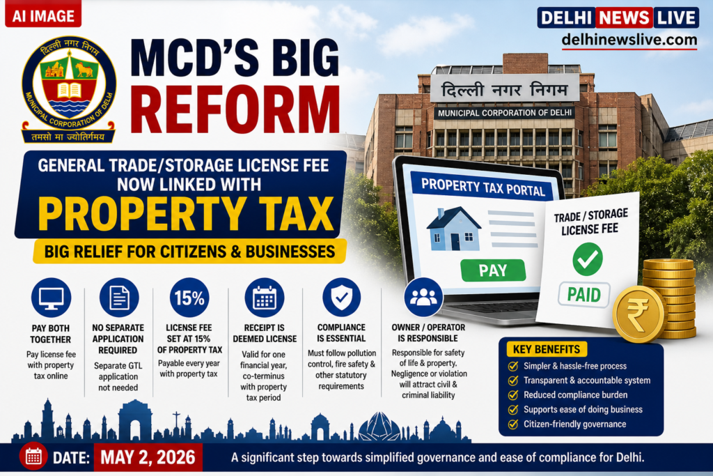 MCD Simplifies Licensing: Trade & Storage Fees Now Linked with Property Tax in Major Reform
