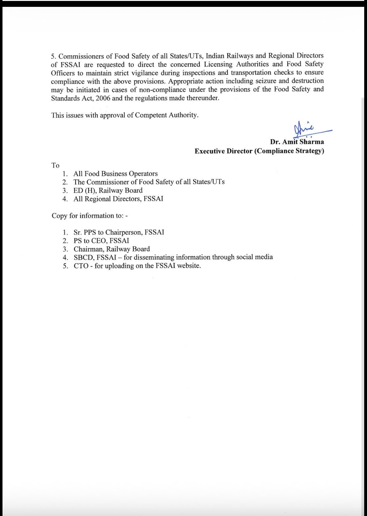 FSSAI Tells Food Businesses to Maintain Cold Chain for Khoya, Paneer, Meat and Fish FSSAI perishable food advisory, page 2