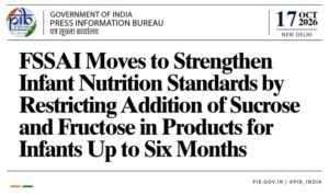 PIB graphic on proposed FSSAI restrictions on sucrose and fructose in infant foods