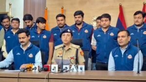 Burari House Raid Yields 321 Grams More Heroin; Six Apprehended in Drug Network Probe North district police personnel at a media briefing on a drug investigation