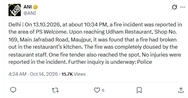 Original X post with complete relevant text, account identity and timestamp