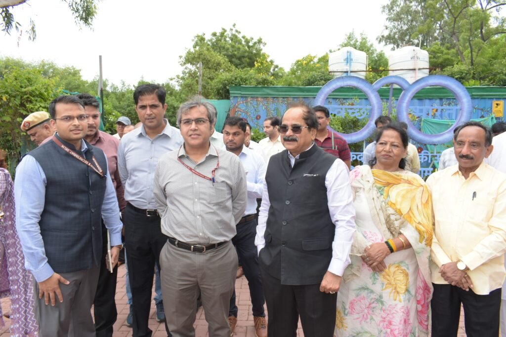 MCD Commissioner Sanjeev Khirwar during an inspection in Punjabi Bagh