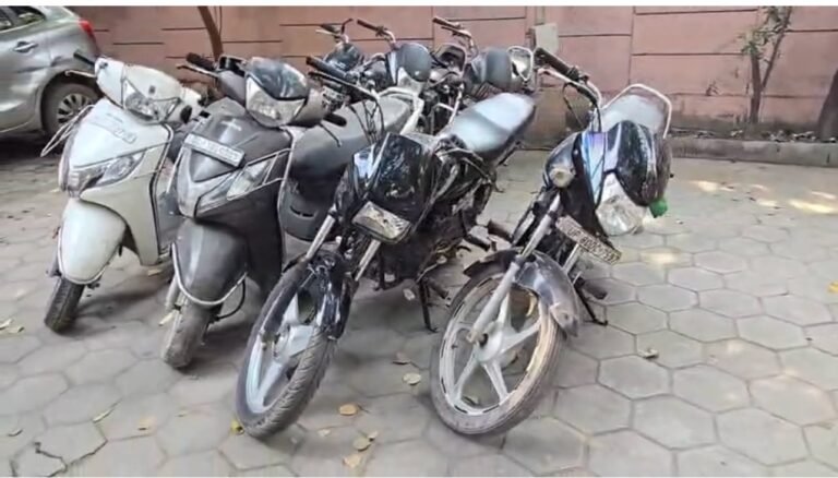 Seven Stolen Two-Wheelers Recovered After Rohini Arrest; AATS Searches for Associate Stolen motorcycles and scooters recovered by AATS Outer North