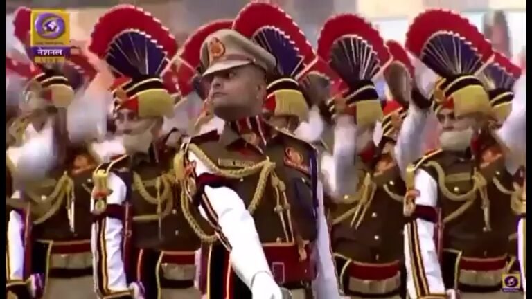 ACP Vivek Bhagat leading the Delhi Police marching contingent